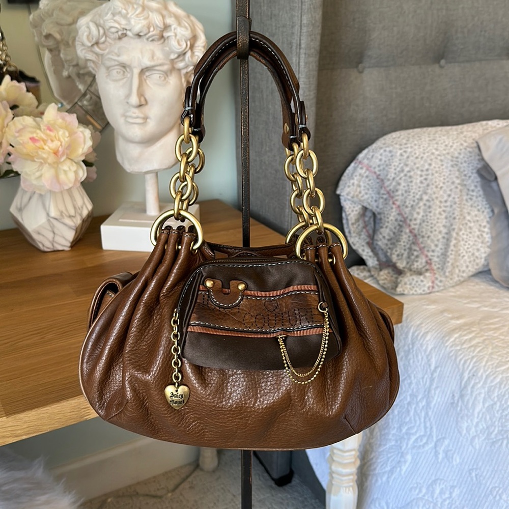 Juicy Couture brown leather handbag. Vintage